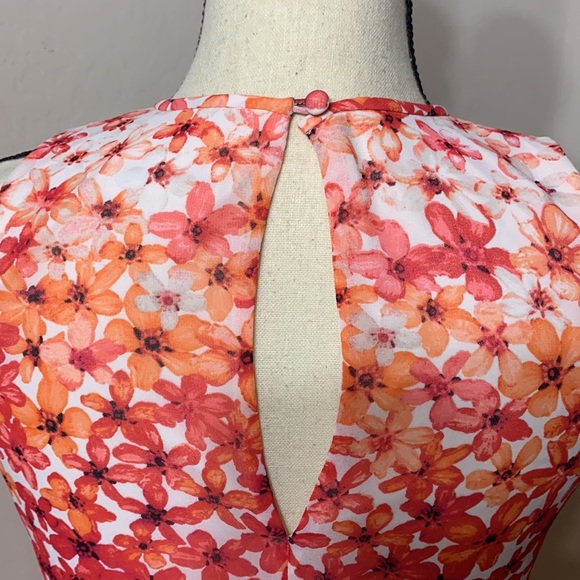 Calvin Klein Colorful Floral Print Dress Size 2P - Picture 6 of 6